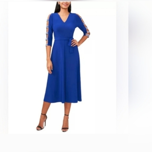 MSK Silver and Black Sequin Gown for Cocktail - Picture 1 of 2